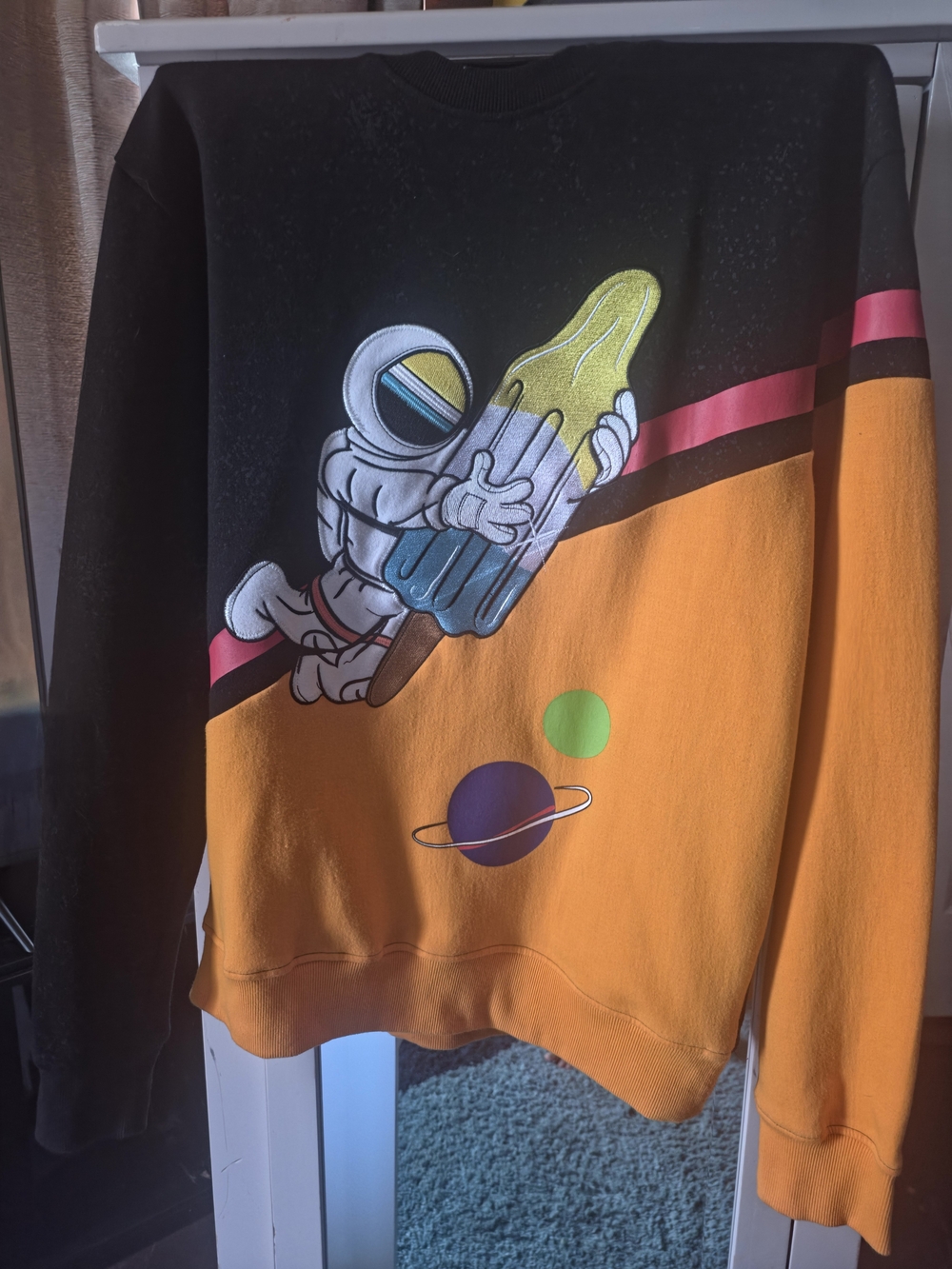 Space cartoon Sweatshirt by genuine merchandise Mens szL